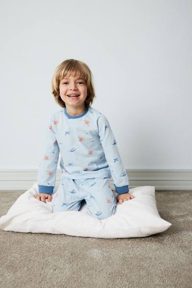 سيت بجامة ولادي بنطلون وبلوزة - قطعتين