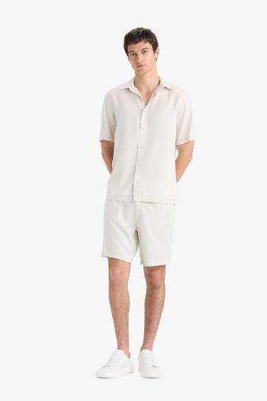 Relax Fit Tencel Bermuda Shorts