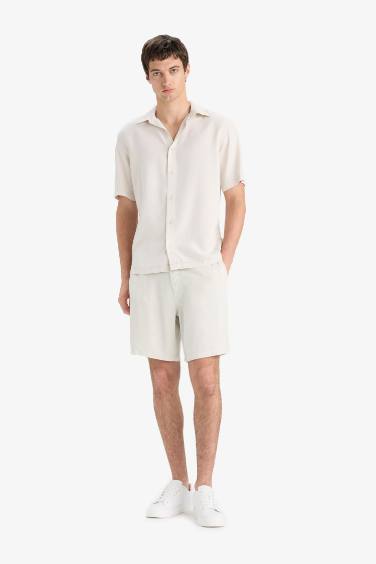 Relax Fit Tencel Bermuda Shorts