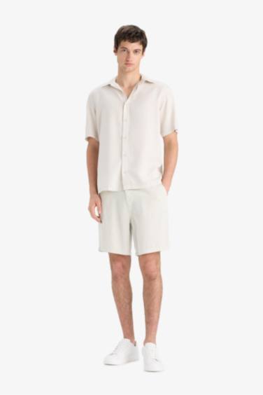 Relax Fit Tencel Bermuda Shorts