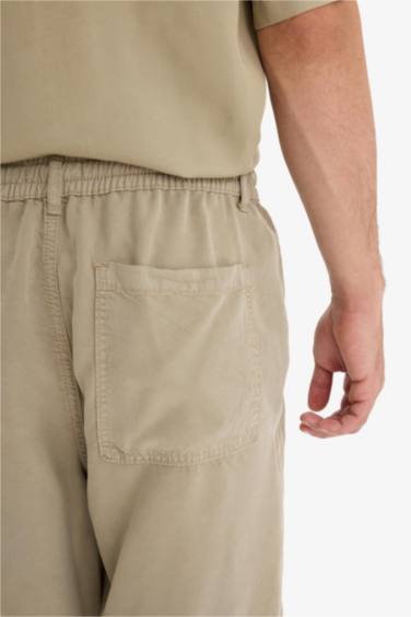 Relax Fit Akışkan Kumaş Bermuda Şort - Görsel 7