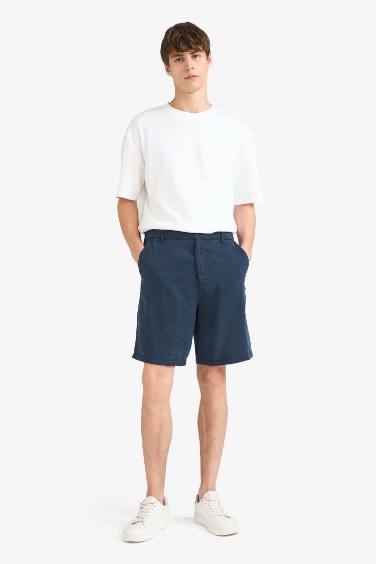 شورت برمودا قصة مريحة بثلاثة جيوب