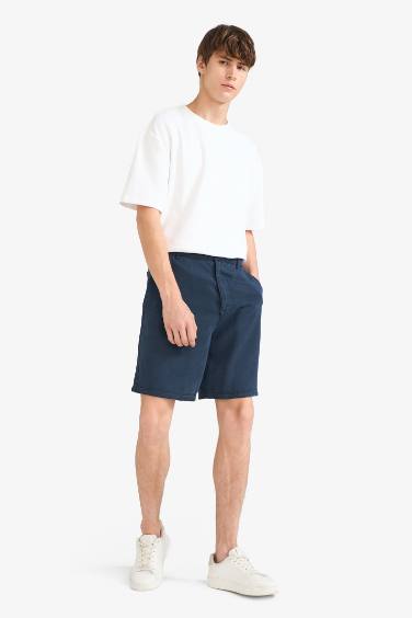 شورت برمودا قصة مريحة بثلاثة جيوب