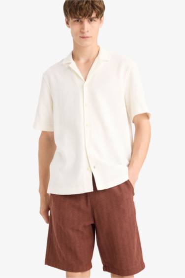 Regular Fit Jacquard Bermuda Shorts