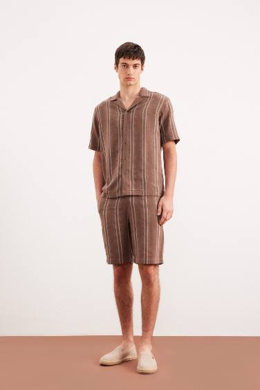 Regular Fit Jacquard Bermuda Shorts