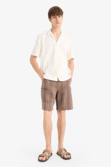 Regular Fit Jacquard Bermuda Shorts