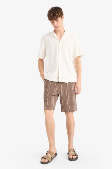 Regular Fit Jacquard Bermuda Shorts