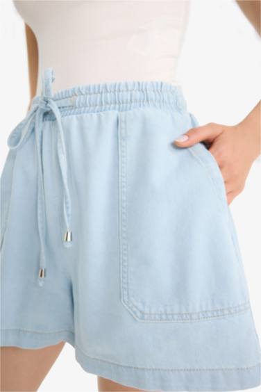 Yumuşak Jean Şort - Görsel 6