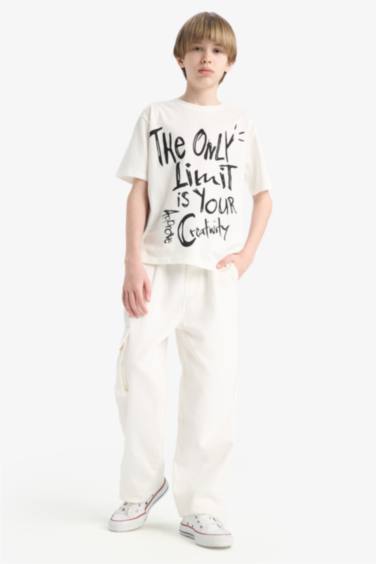 Boy Crew Neck Printed Short Sleeve T-Shirt