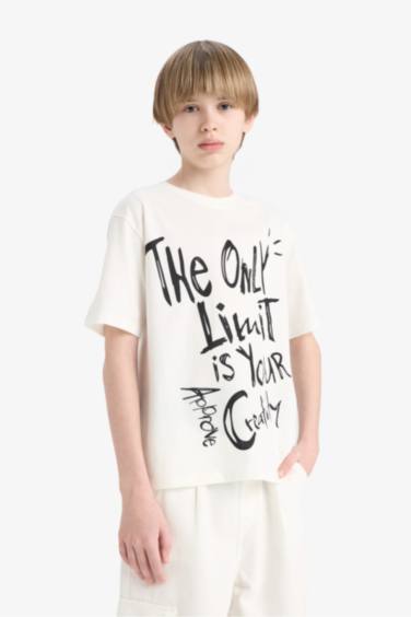 Boy Crew Neck Printed Short Sleeve T-Shirt