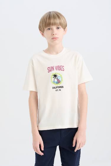 تيشيرت ولادي نص ردن قصة عادية بياخة مستديرة