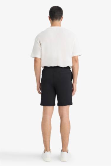 Regular Fit Stretchy in All Directions Crinkle Bermuda Shorts