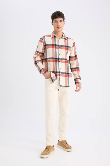 Regular Fit Kareli Flanel Uzun Kollu Gömlek