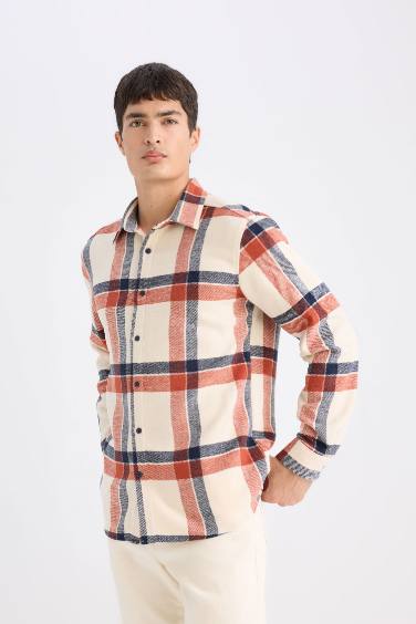 Regular Fit Kareli Flanel Uzun Kollu Gömlek