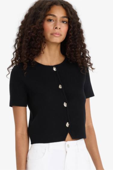 Кардиган Regular Fit с круглым вырезом