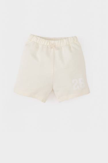 Baby Boy Regular Fit Slogan Printed Shorts