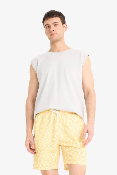 Regular Fit Printed Swim Shorts