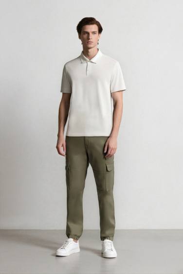 سروال جبردين قصة عادية بجيب كارجو