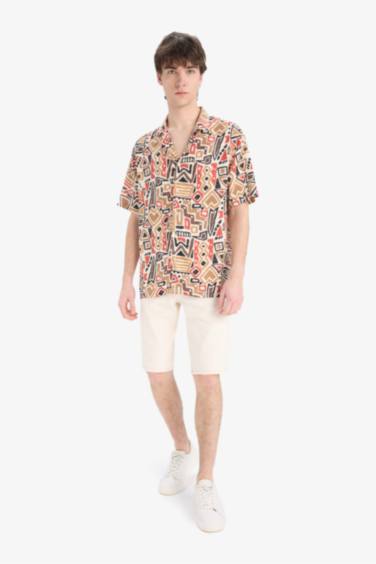 Chemise imprimée à manches courtes Coupe régulière