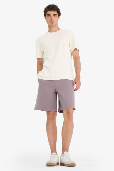 Baggy Fit Tie Waist Bermuda Shorts