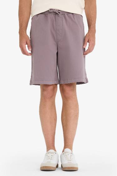 Baggy Fit Tie Waist Bermuda Shorts