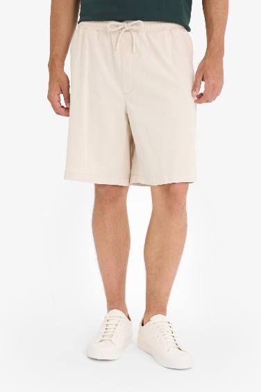 Baggy Fit Tie Waist Bermuda Shorts