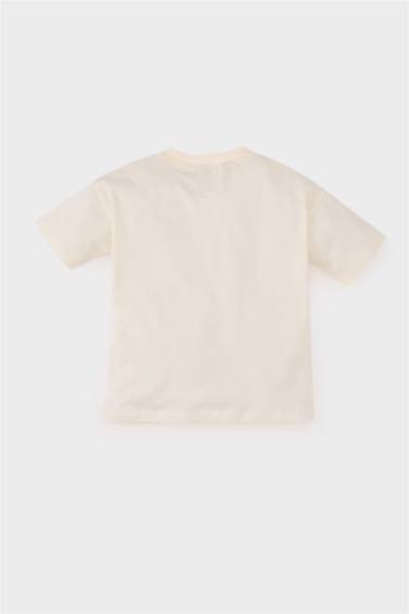 Baby Boy Regular Fit Vehicle Printed Short Sleeve T-Shirt