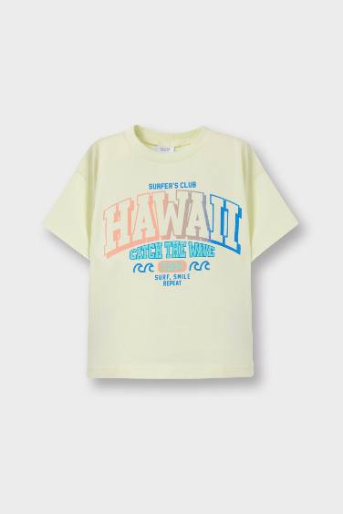 Baby Boy Regular Fit Slogan Printed T-Shirt