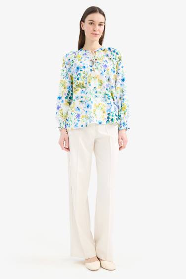 Blouse imprimée à manches longues Coupe décontractée