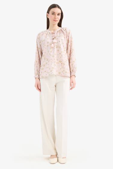 Relax Fit Printed Long Sleeve Tunic