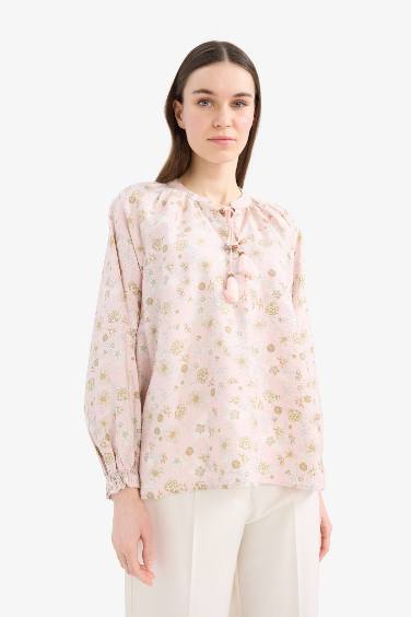 Relax Fit Printed Long Sleeve Tunic