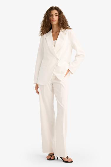 Straight Fit Regular Waist Standard Length Trousers