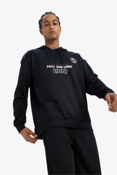 DeFactoFit Boxy Fit Hooded Scuba Fabric Sports Sweatshirt