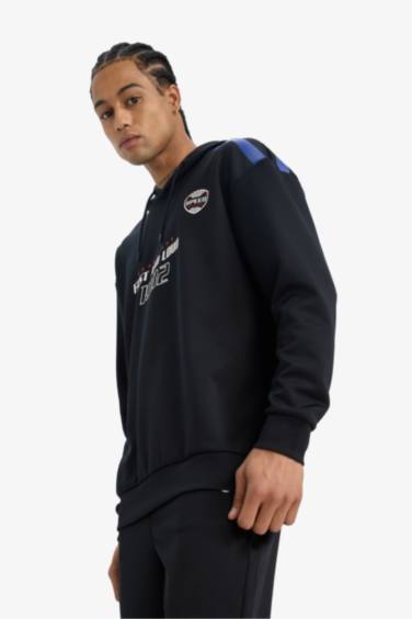 DeFactoFit Boxy Fit Hooded Scuba Fabric Sports Sweatshirt