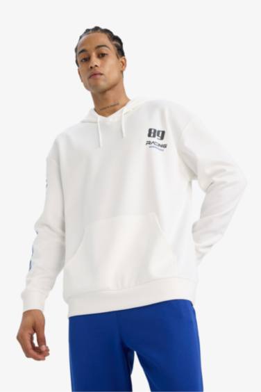 DeFactoFit Boxy Fit Hooded Scuba Fabric Sports Sweatshirt