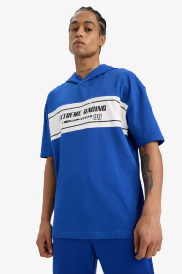 DeFactoFit Oversize Fit Hooded Sports T-Shirt