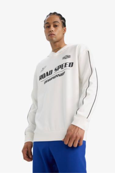 DeFactoFit Boxy Fit Hooded Sports Sweatshirt