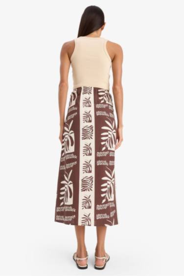 Fall in Love Regular Fit Tropical Patterned Cotton Beach Wear