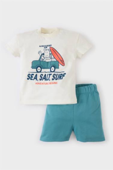 سيت بيبي ولادي بطبعة حيوانات - قطعتين