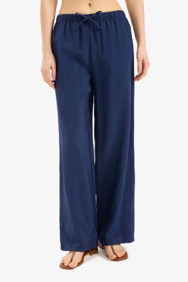 Fall in Love Regular Fit Flexible Waist Beach Trousers
