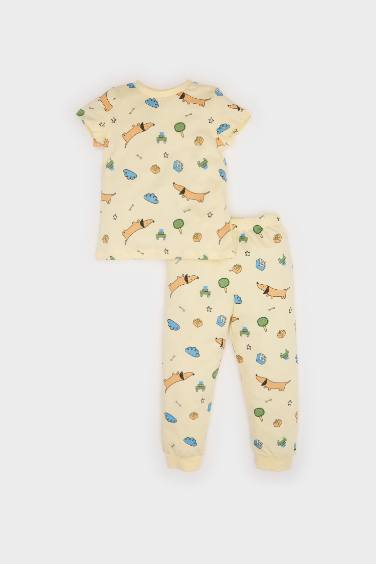 Baby Boy Patterned Top Bottom 2 Piece Pajama Set