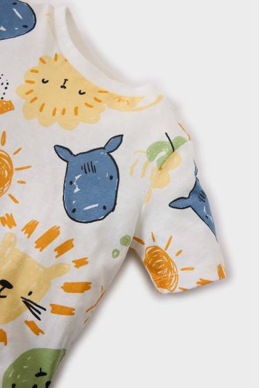 Baby Boy Slogan Printed Cotton 2 Piece Pajama Set