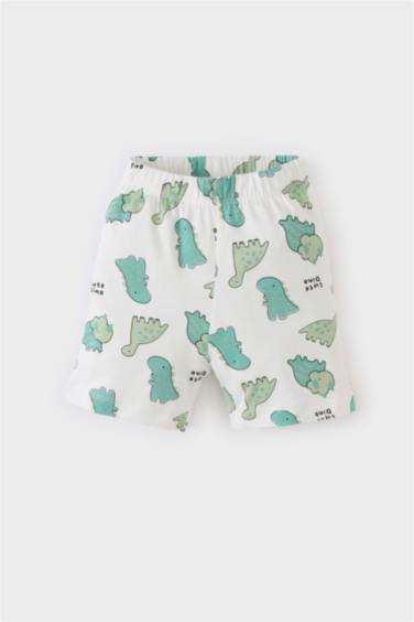 Baby Boy Dinosaur Printed Cotton 2 Piece Pajama Set
