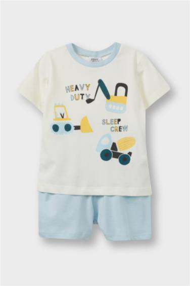 Baby Boy Vehicle Print Cotton 4 Piece Pajama Set
