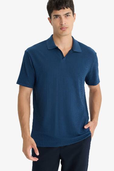 Regular Fit Crinkle Polo T-Shirt
