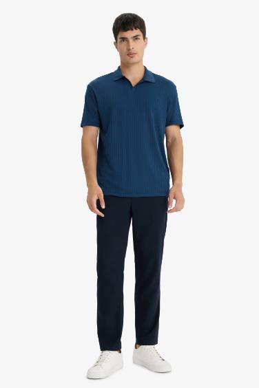 Regular Fit Crinkle Polo T-Shirt