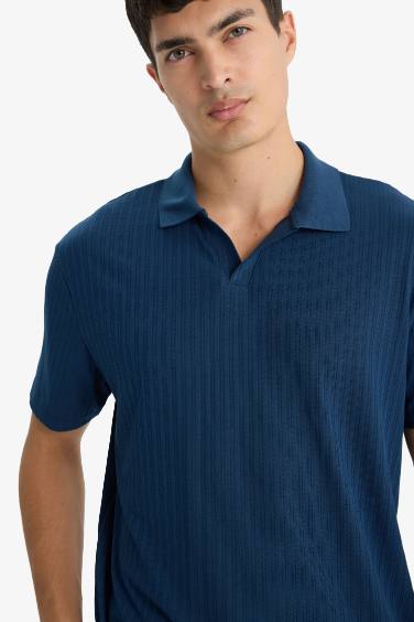 Regular Fit Crinkle Polo T-Shirt