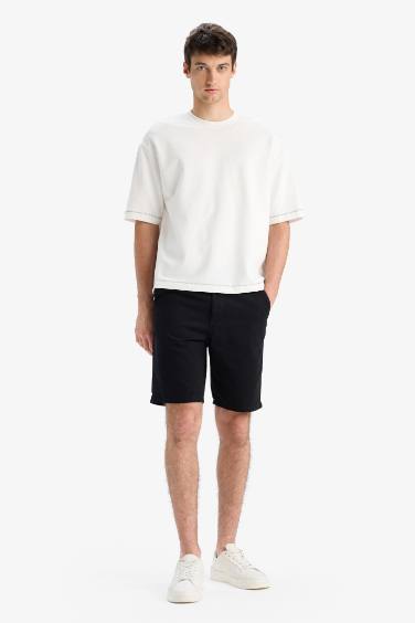 Cotton Regular Fit Bermuda Shorts