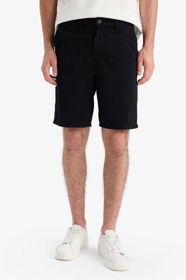 Cotton Regular Fit Bermuda Shorts