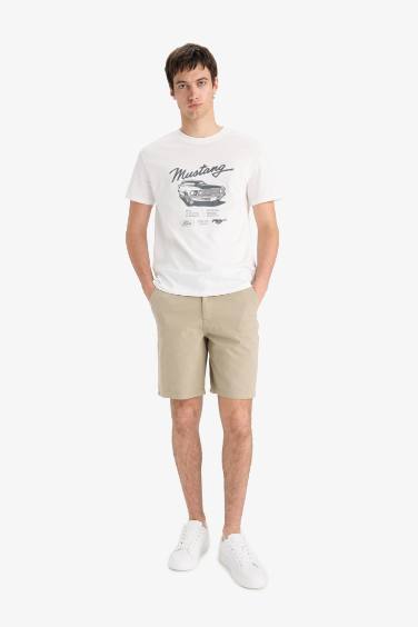 Cotton Regular Fit Bermuda Shorts